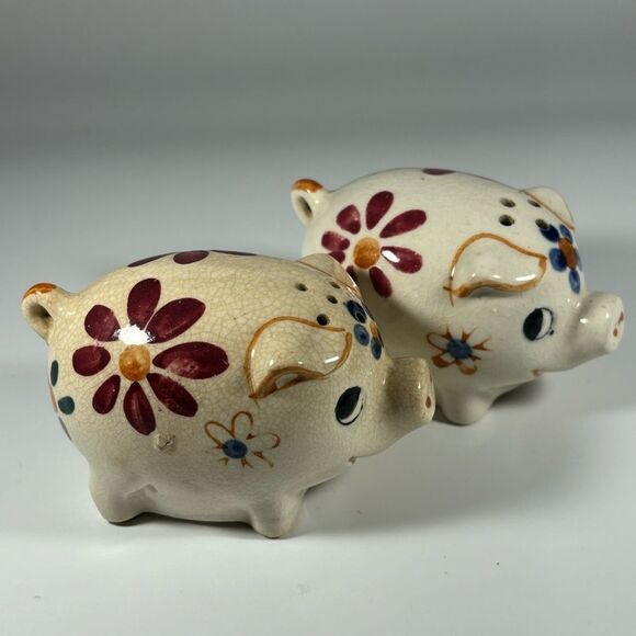 Set Of Vintage Pig Salt And Pepper Shakers Japan Idlewild Park - Picture 3 of 5